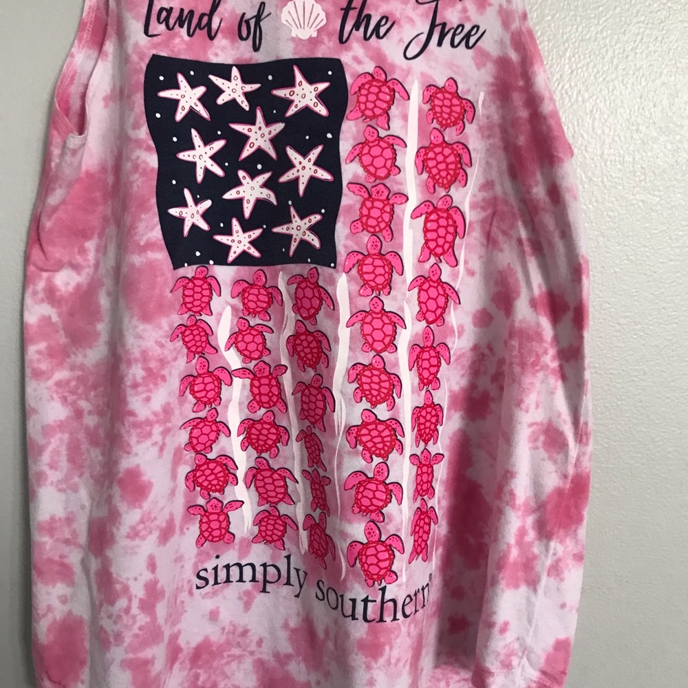 Simply Southern Turtle American Flag Tank - Picture 3 of 7